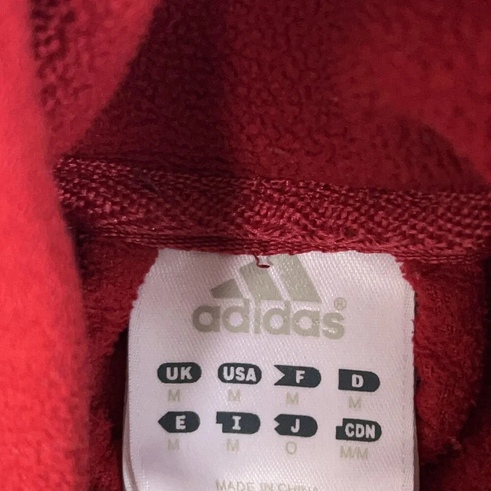 Wisconsin Badgers Pullover Mens Medium‎ NCAA Football Fleece Quarter Zip Adidas